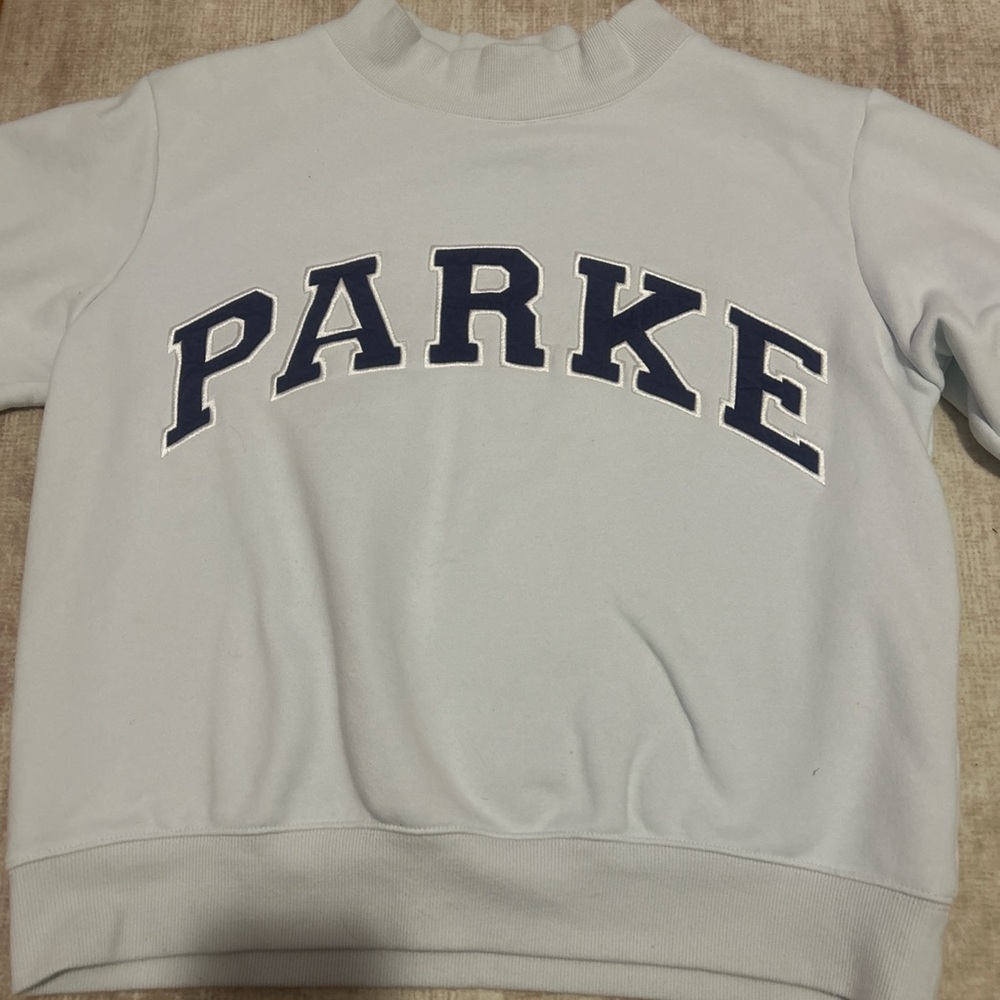 Parke Light blue & Navy Mockneck Sweatshirt SIZE S/M